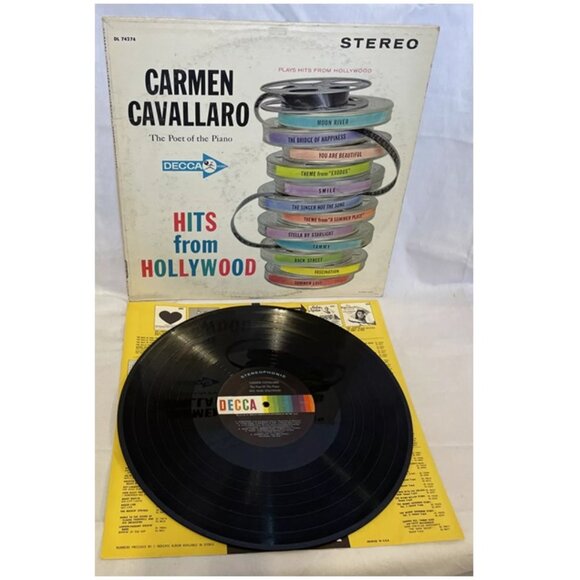 Carmen Cavallaro Hits From Hollywood (Vinyl, 1962) Decca DL 74274 VG LP Record - Picture 2 of 9